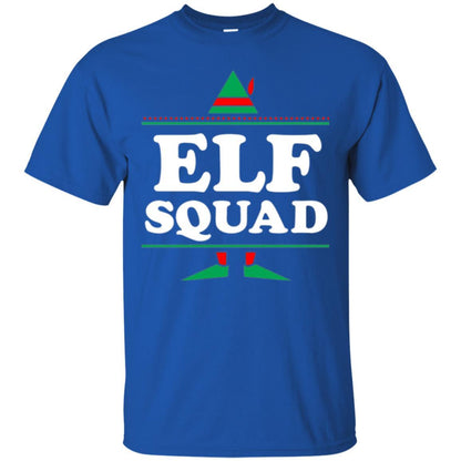 Christmas T-shirt Elf Squad Holiday Family Group Matching Royal