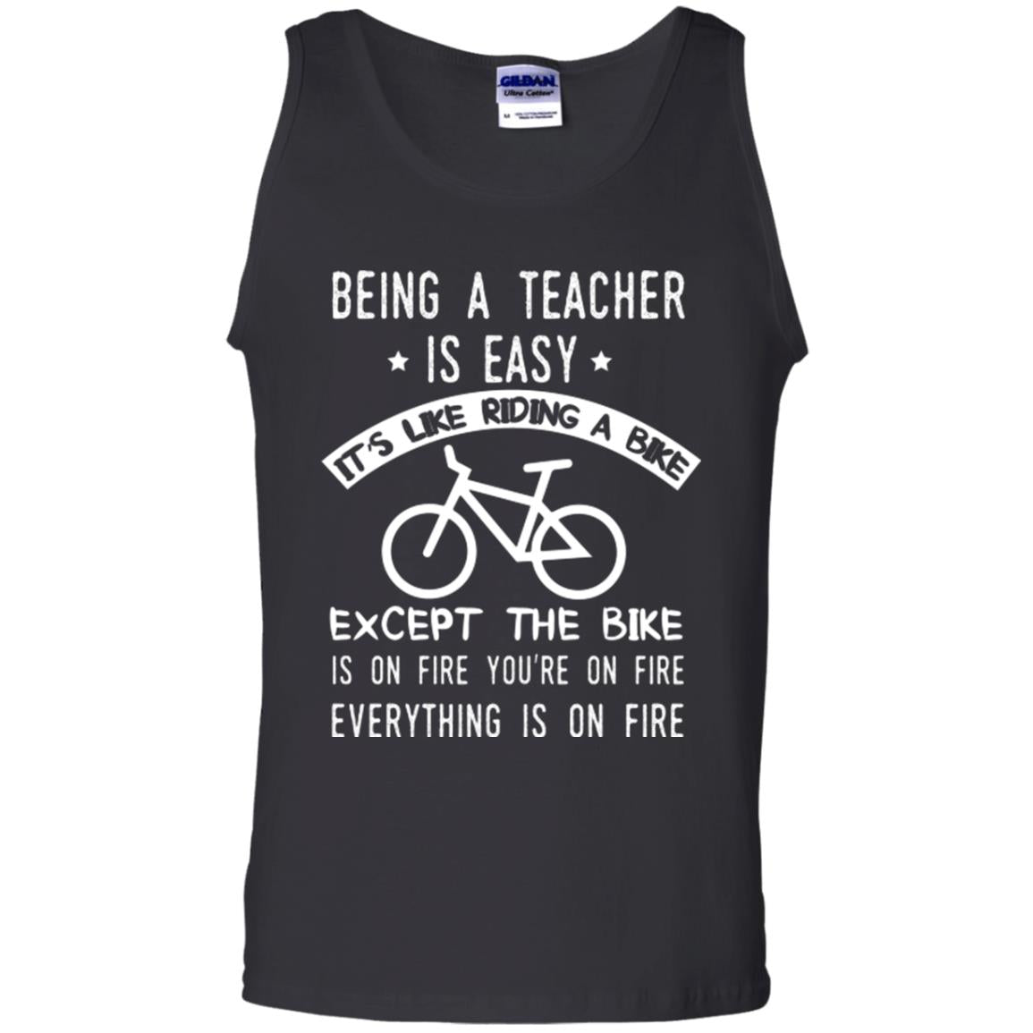 Being A Teacher Is Easy It’s Like Riding A Bike Teacher T-shirt Black