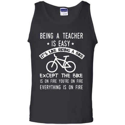 Being A Teacher Is Easy It’s Like Riding A Bike Teacher T-shirt Black
