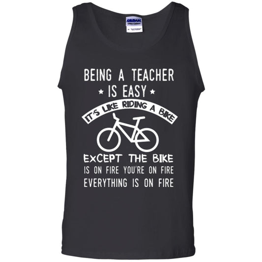 Being A Teacher Is Easy It’s Like Riding A Bike Teacher T-shirt Black