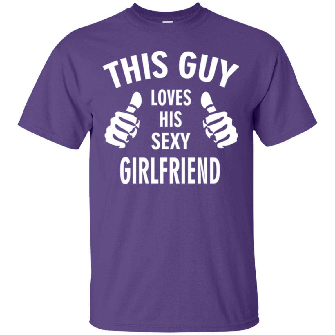 This Guy Loves His Sexy Girlfriend Boyfriend Shirt Purple