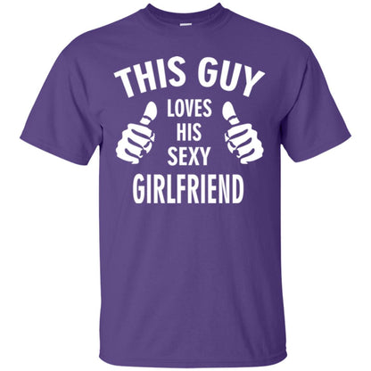 This Guy Loves His Sexy Girlfriend Boyfriend Shirt Purple