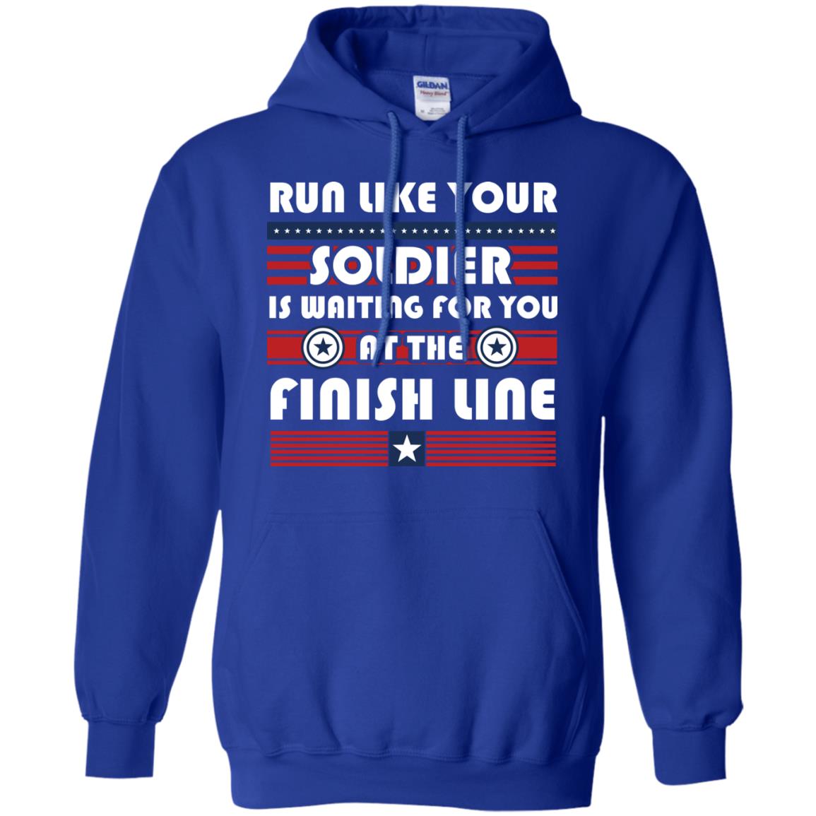 Soldier T-shirt Run Like Your Soldier Is Waiting For You At The Finish Line Royal