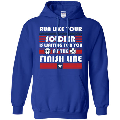 Soldier T-shirt Run Like Your Soldier Is Waiting For You At The Finish Line Royal