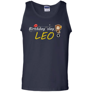 Cute Leo Girl Birthday Lip Slay T-shirtG220 Gildan 100% Cotton Tank Top