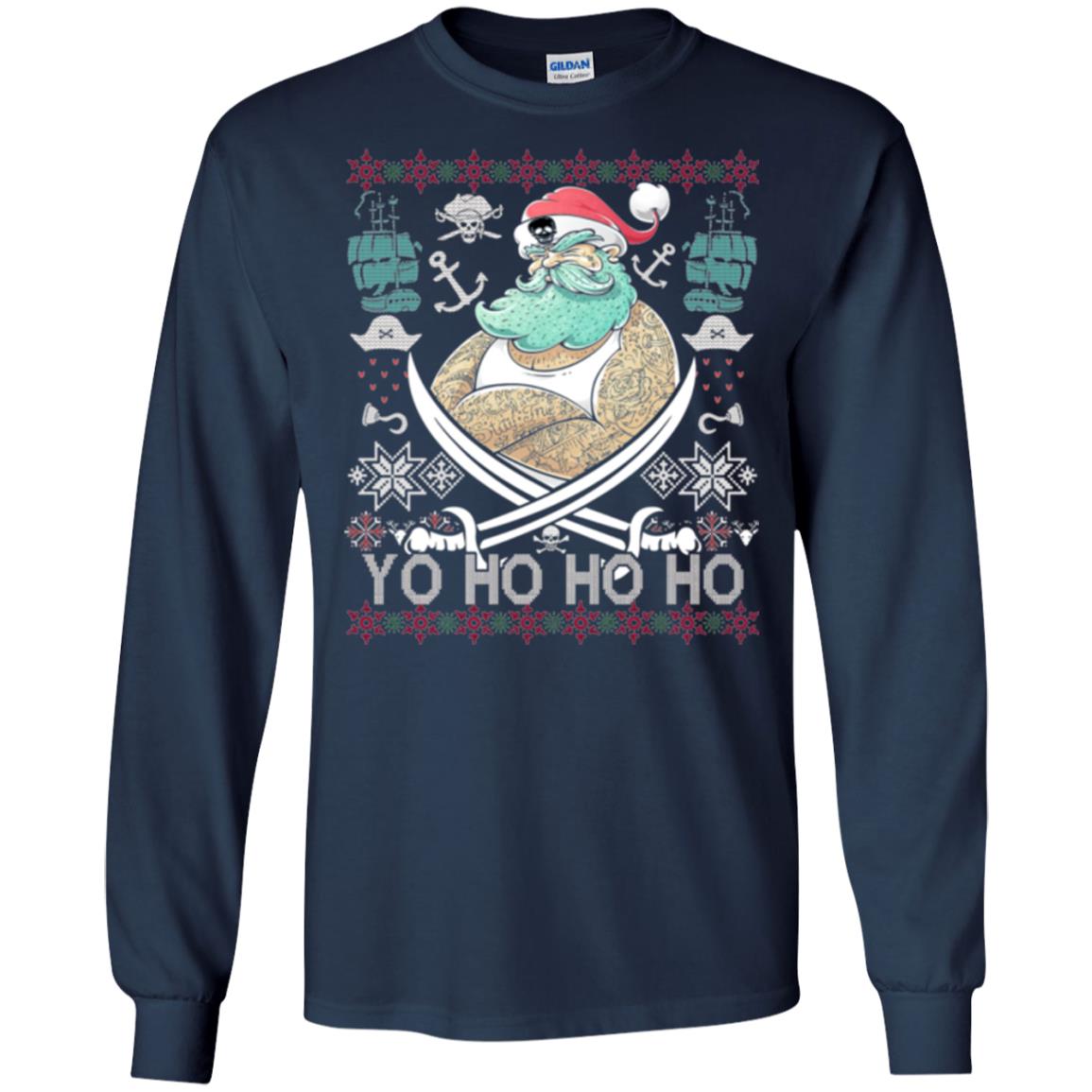 Christmas T-shirt Santa Pirate Navy