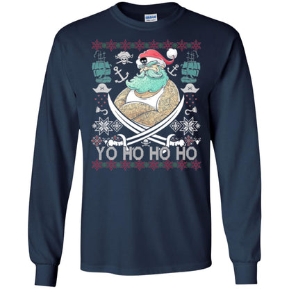 Christmas T-shirt Santa Pirate Navy