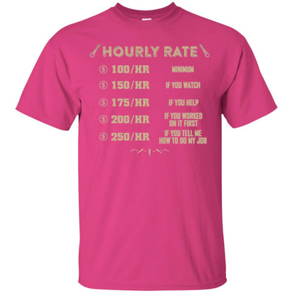 Mechanic T-shirt Mechanic Hourly Rate Heliconia