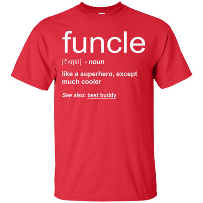 Funny Uncle T-shirt Funcle Red