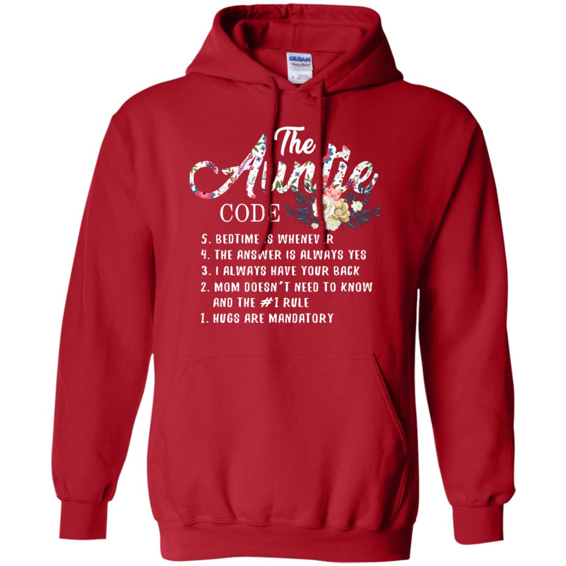 The Auntie Code Shirt For Womens Red