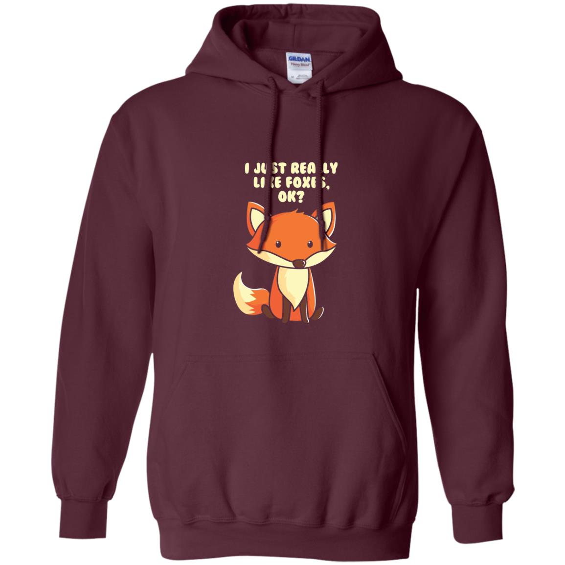 Funny Fox T-shirt I Just Really Like Foxes Ok Maroon
