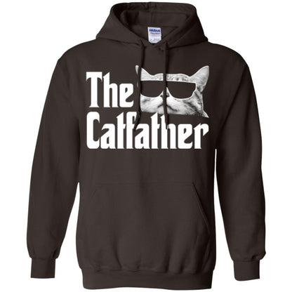 Funny Gift Shirt For Cat Daddy The Catfather T-shirt Dark Chocolate