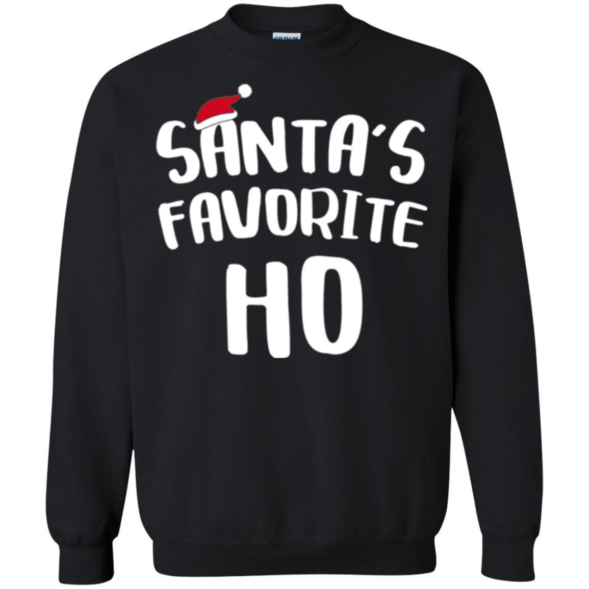 Christmas T-shirt Santa's Favorite Ho T-shirt Black