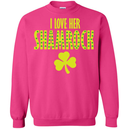 St. Patrick's Day T-shirt I Love Her Shamrock Heliconia