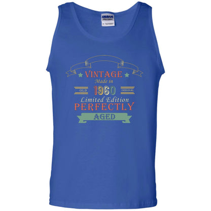 Vintage Made In Old 1960 Original Limited Edition Perfectly Aged 58th Birthday T-shirt Royal