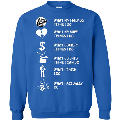 What My Friends Thinks I Do What My Wife Thinks I Do What Society Thinks I Do What Clients Thinks I Can Do What I Think I Do What I Actually Do Royal