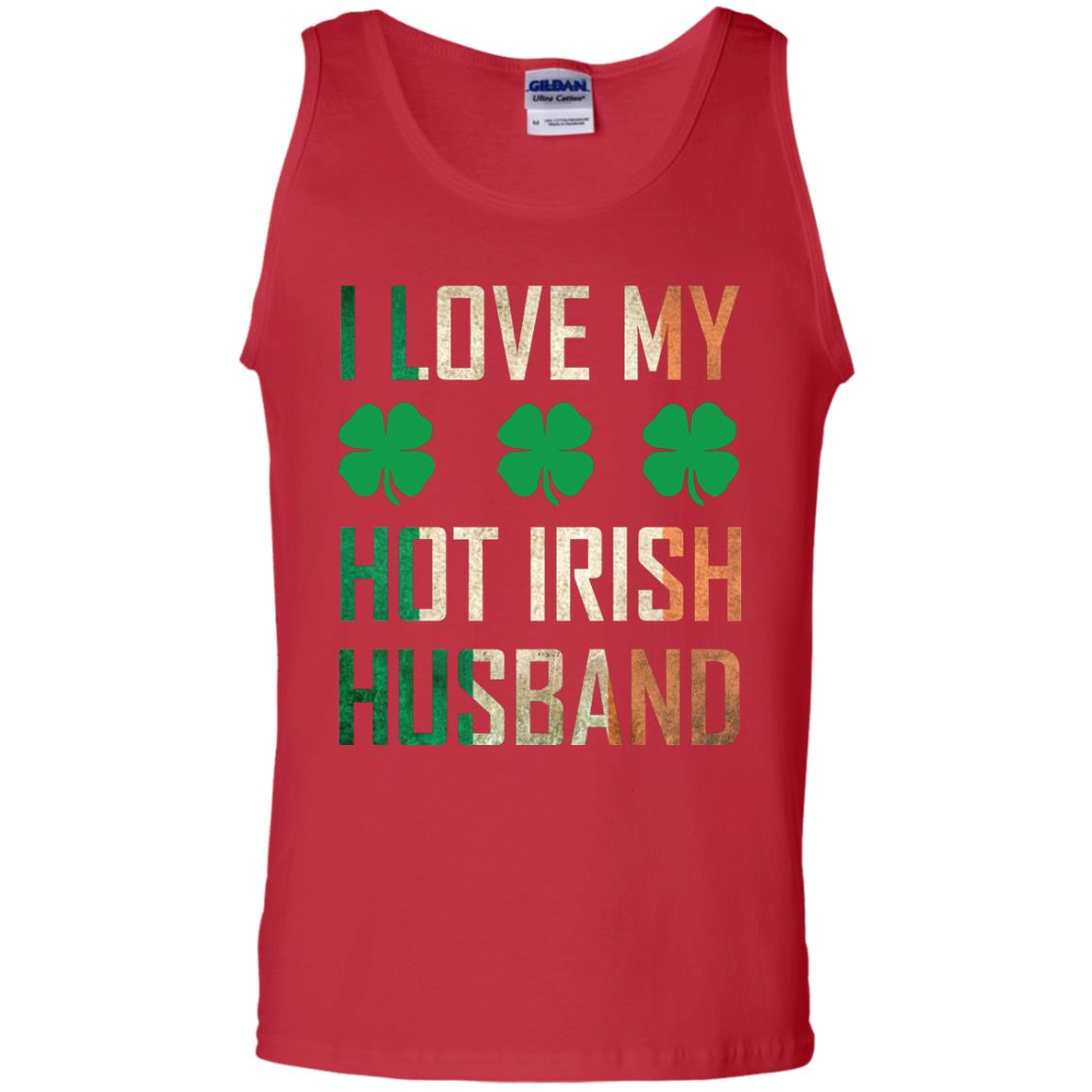 I Love My Hot Irish Husband Saint Patricks Day Shirt For Wife Red