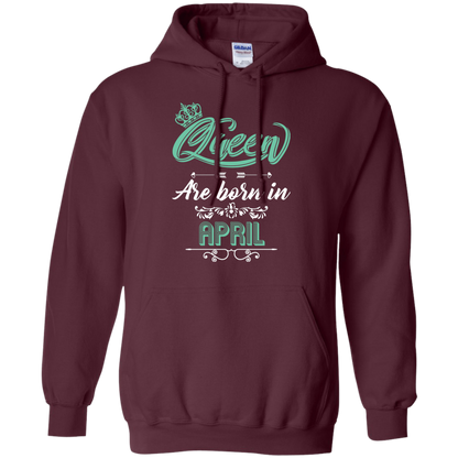 Brithday T-Shirt Queen Are Born In April Maroon