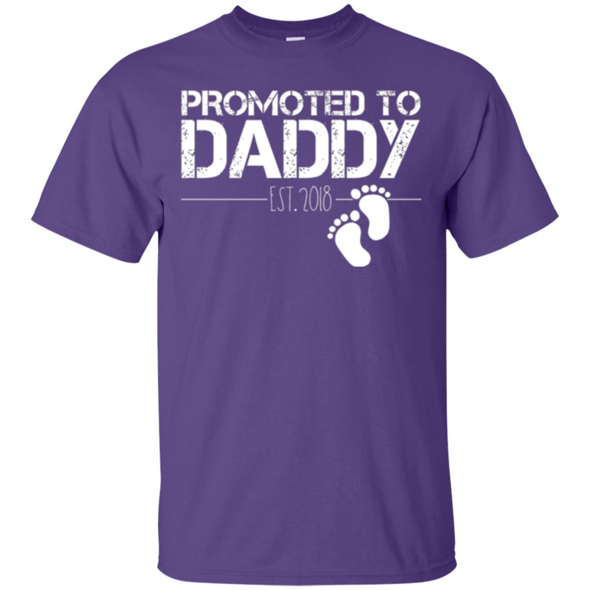 Daddy T-shirt Promoted To Daddy Est 2018 Purple