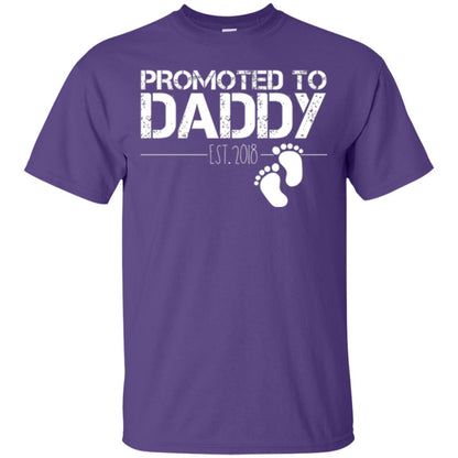Daddy T-shirt Promoted To Daddy Est 2018 Purple