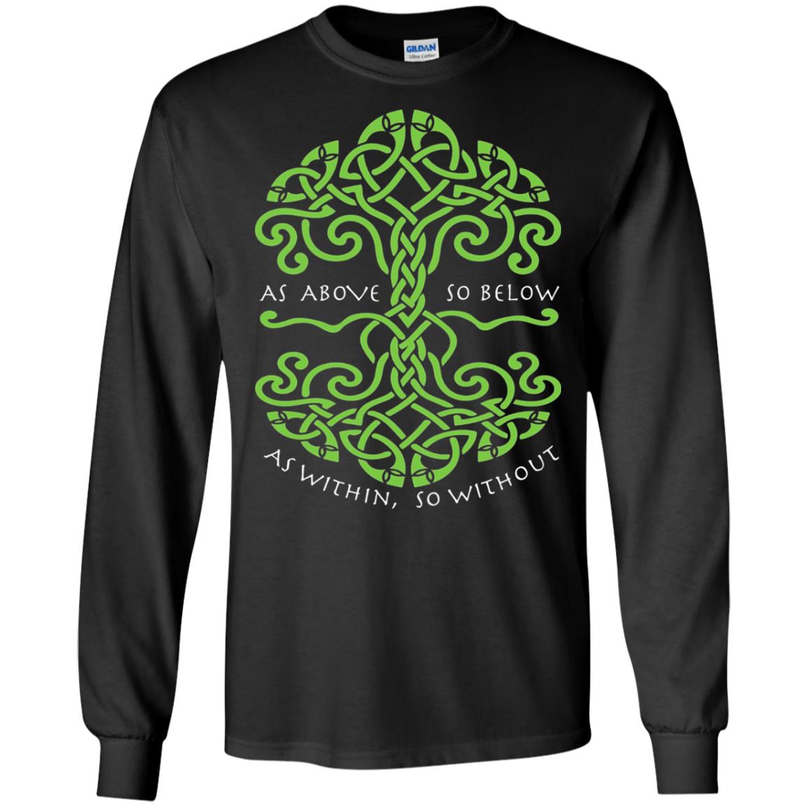 As Above So Below Wiccan Pagan Witche T-shirt Black