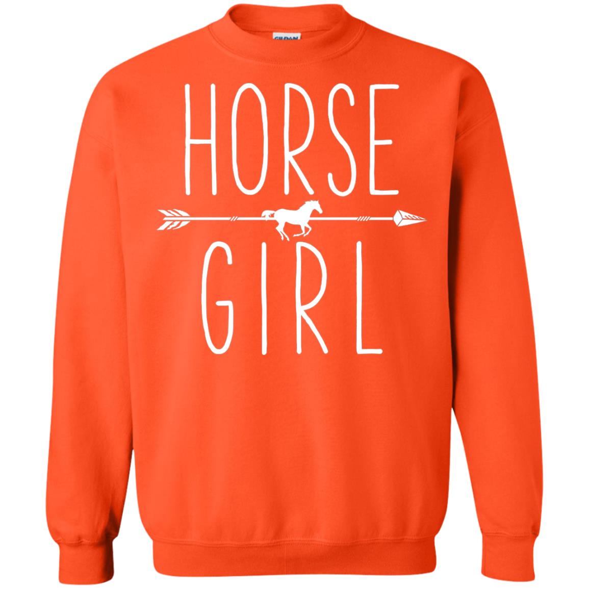 Horse Girl T-shirt I Love My Horses Racing Riding Orange