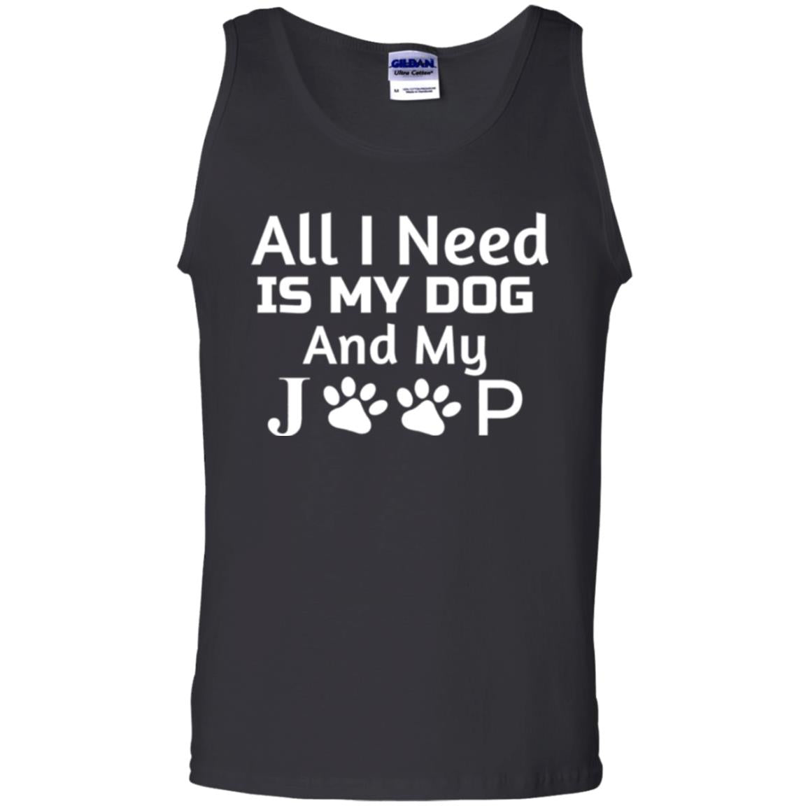 Dog Lovers T-shirt All I Need Is My Dog And My Jeep Black