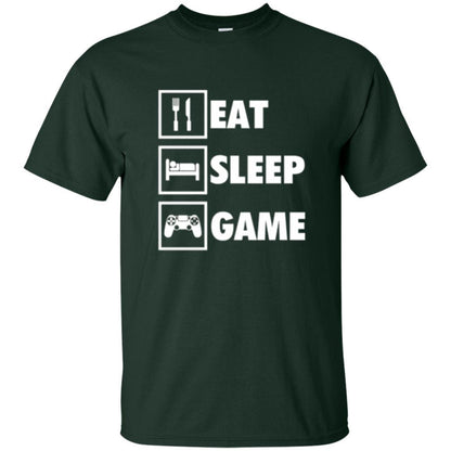 Gamer T-shirt Eat Sleep Game Forest Green