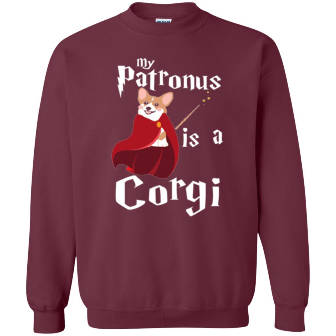 Dog Lover T-shirt My Patronus Is A Corgi T-shirt Maroon