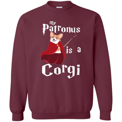 Dog Lover T-shirt My Patronus Is A Corgi T-shirt Maroon
