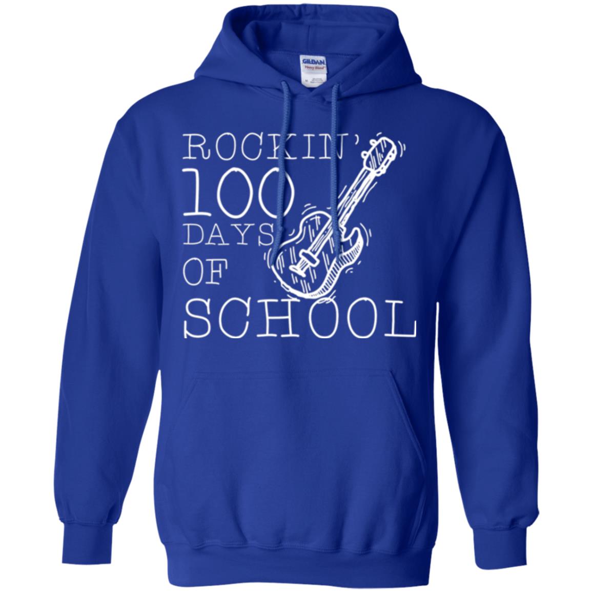 Rockin_ 100 Days Of School Teachers Students T-shirt Royal
