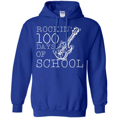 Rockin_ 100 Days Of School Teachers Students T-shirt Royal