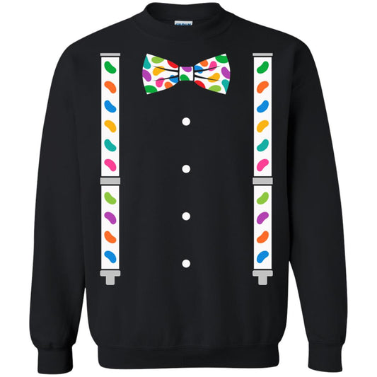 Easter Jelly Beans Bow Tie Suspenders T-shirt Black