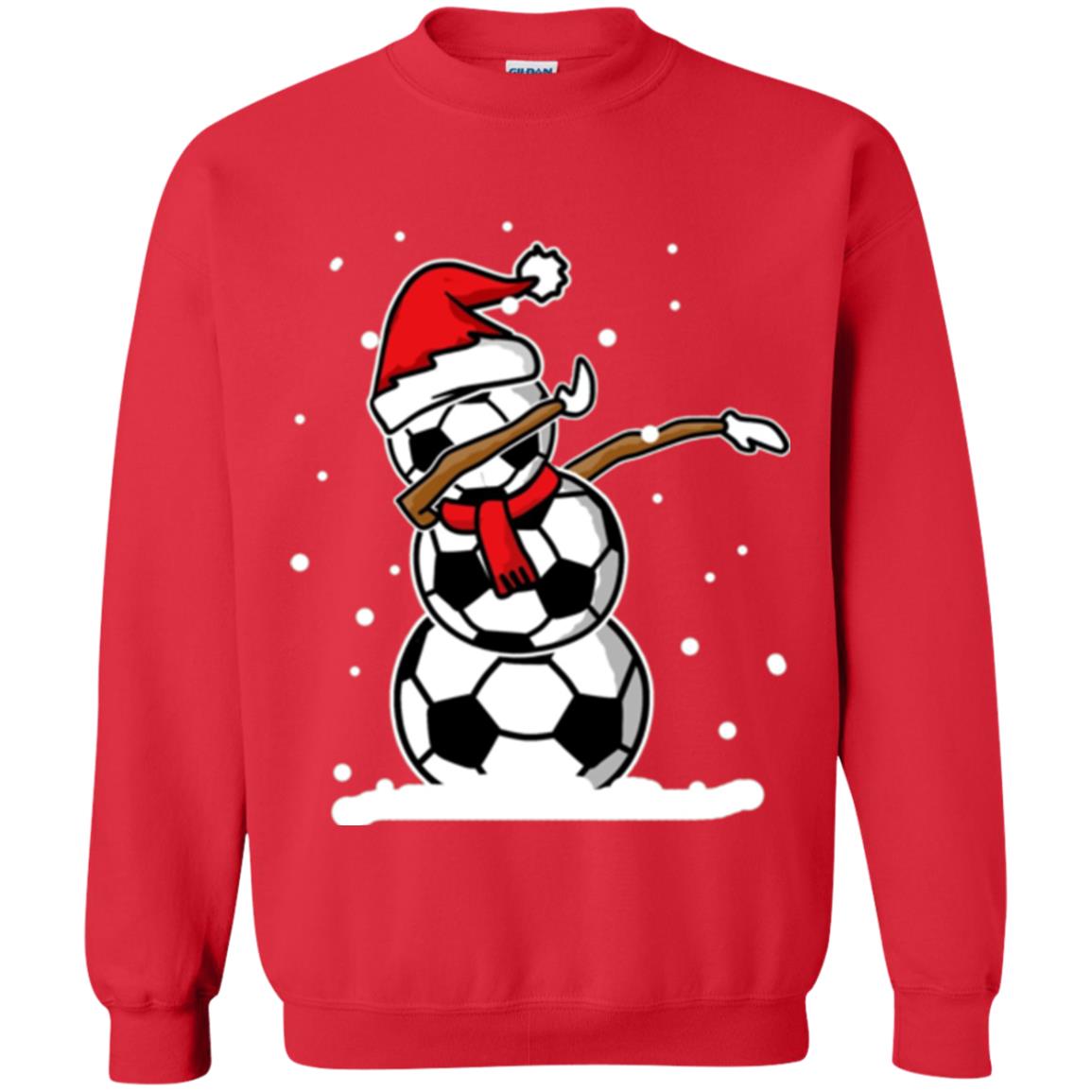 Christmas T-shirt Dabbing Snowman Ball Red