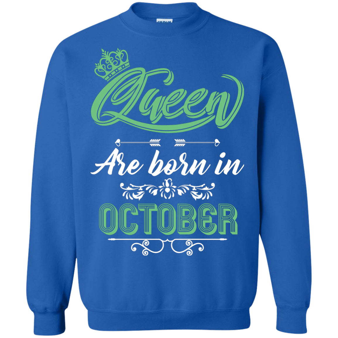 Brithday T-Shirt Queen Are Born In October Royal