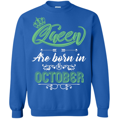 Brithday T-Shirt Queen Are Born In October Royal