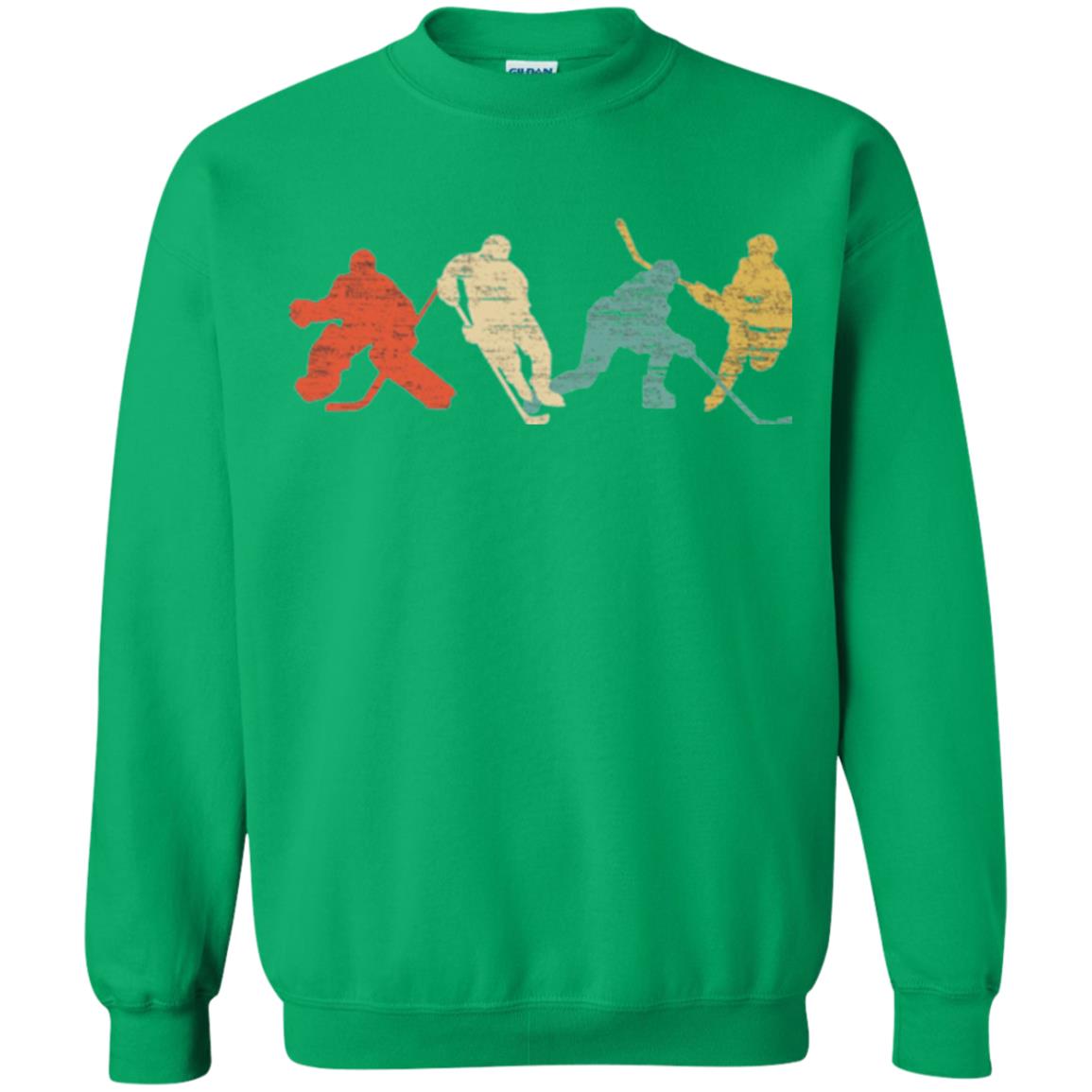 Classic Vintage Style Ice Hockey T-shirt Irish Green