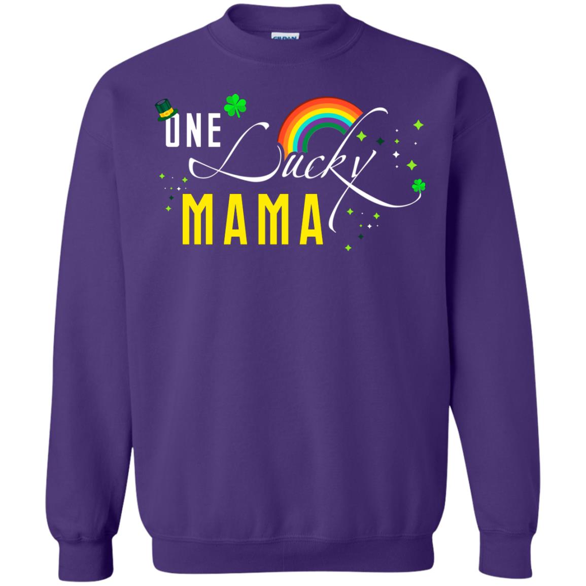 One Lucky Mama St. Patrick_s Day T-shirt Purple