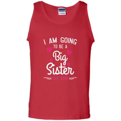 Family T-shirt I Am Going To Be A Big Sister Estimated 2018 Red