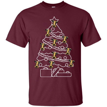 Terrier Dog Face Christmas Tree Gift Shirt Maroon