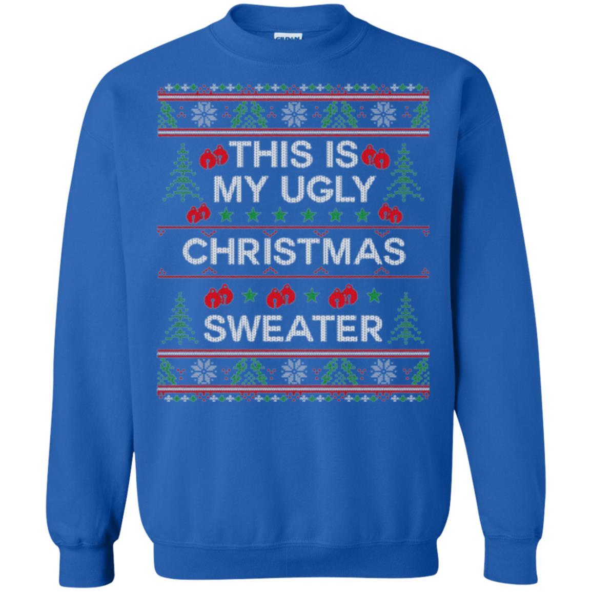 Christmas T-shirt This Is My Ugly Christmas Sweater Royal