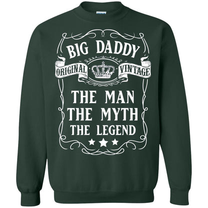 Big Daddy Original Vintage The Man Myth Legend Grandfather T-shirt Forest Green