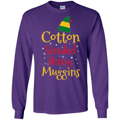 Funny Elf T-shirt Cotton Headed Ninny Muggins Purple