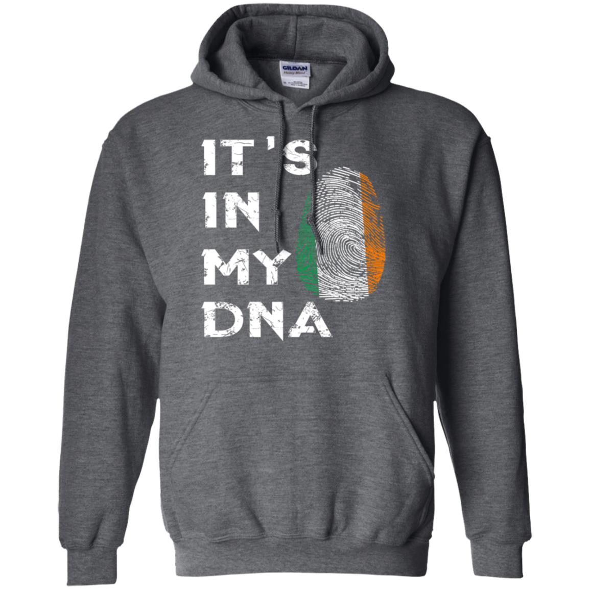 It's In My Dna Fingerprint Irish Ireland Gift Shirt Dark Heather