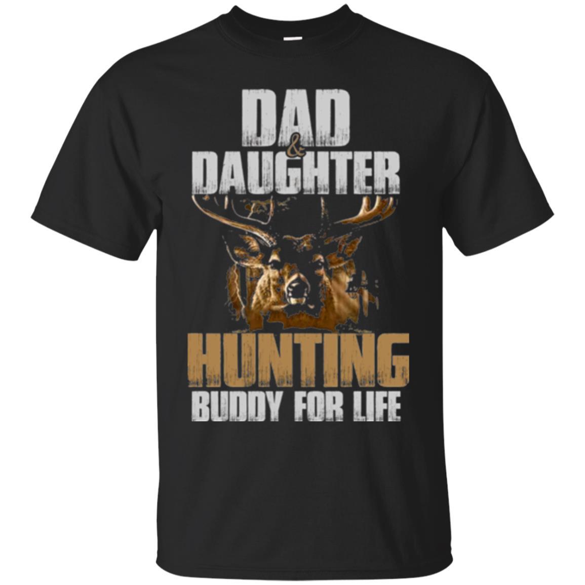 Family Christmas T-shirt Dad And Daughter Hunting Buddy For Life Black