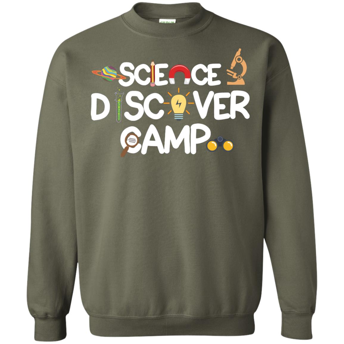 Science Discover Camp Summer Trip Shirt Military Green