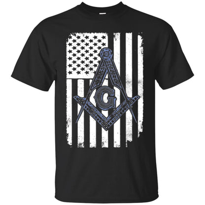 Freemason Usa Flag Logo Freemasonry America T-shirt Black