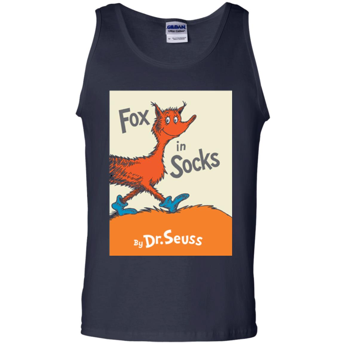 Dr. Seuss Fox In Socks Book Lover T-shirt Navy