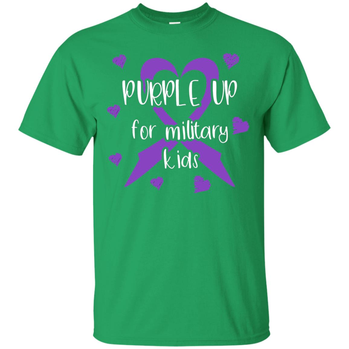 Purple Up For Military Kids Shirt Irish Green