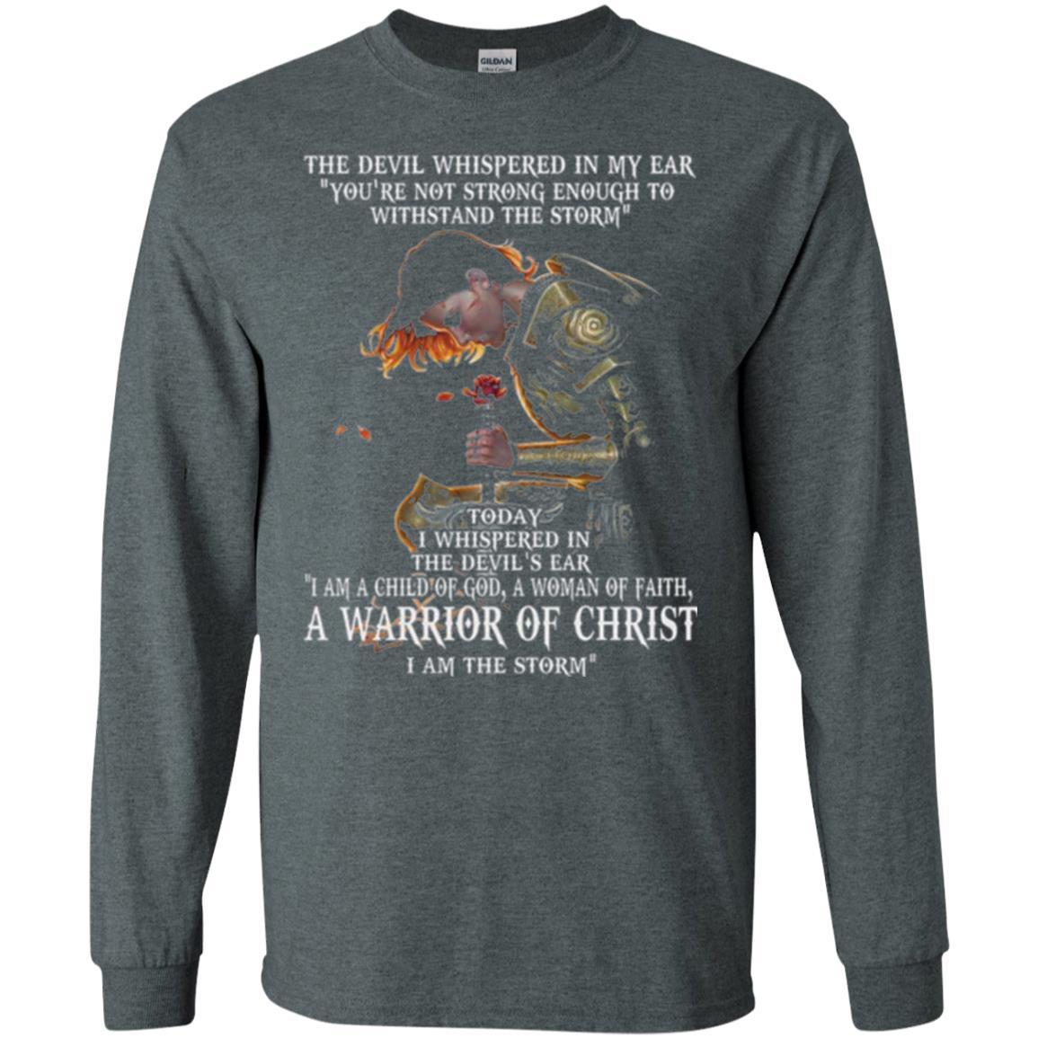 Warrior T-shirt I Am A Child Of God A Woman Of Faith T-shirt Dark Heather